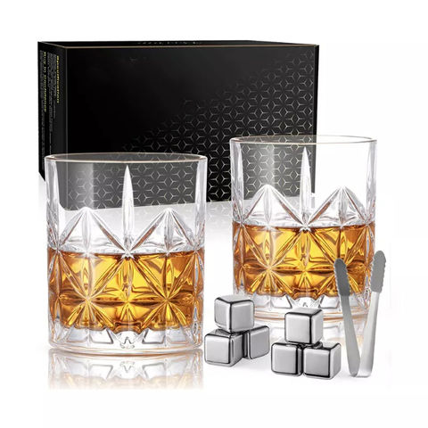 Buy Wholesale China 10 Oz Whiskey Glasses Set Of 2 With 6 Pcs Whiskey ...