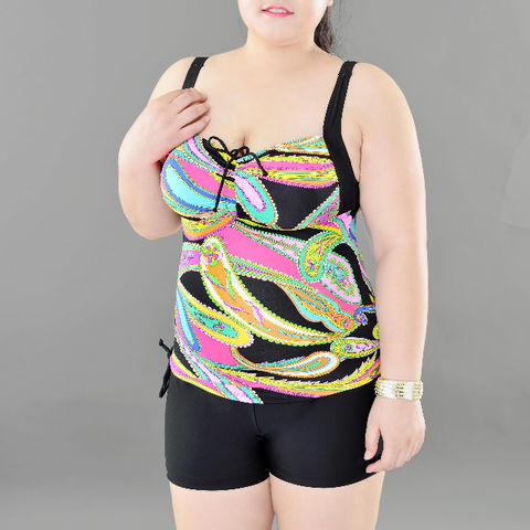 Women's Plus-size Swimwear Two Piece Swimsuit Bikini Tankini Print Sexy Hot  Slim Boxer Shorts - Buy China Wholesale Plus-size Swimsuit $7