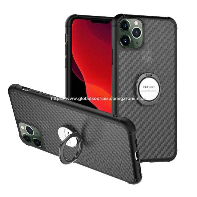 Casing Pelindung Ponsel 11 Pro Anti-guncang dengan Kick Stand Cincin yang Stabil dan Dapat Diputar untuk Kendaraan