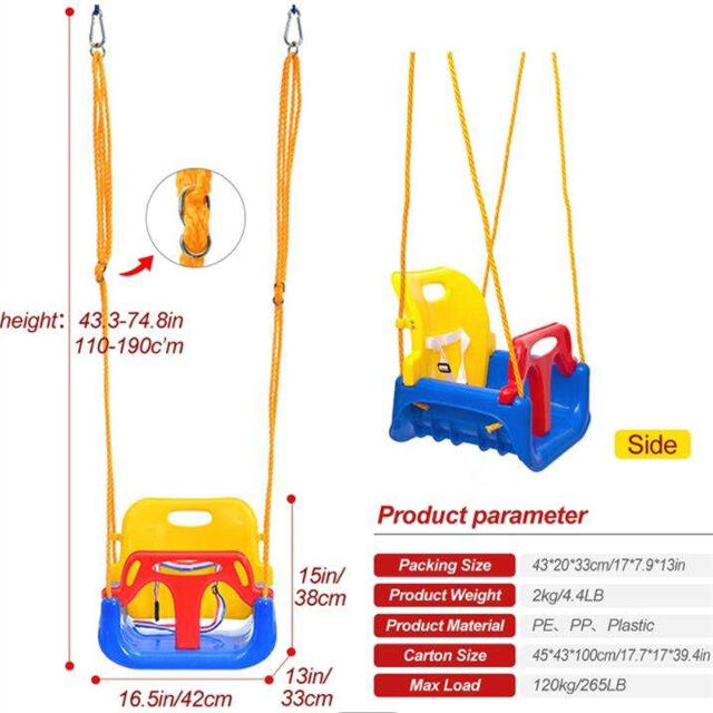 Multifunktionales 4-in-1-Babyschaukel-Spielzeug aus Kunststoff für drinnen und draußen, Hängesitz für Kleinkinder zu verkaufen for sale at factory direct price
