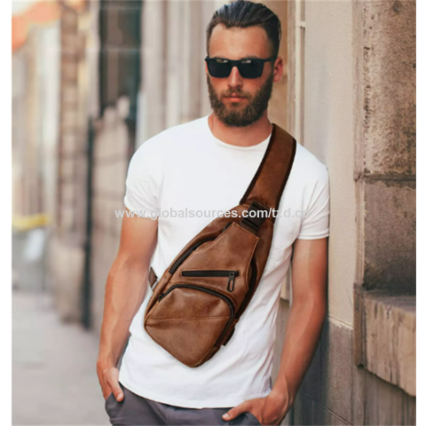 Sling Backpack With USB Charging Port - Crossbody Chest Bag For Men, Outdoor Running, Travel, Hiking