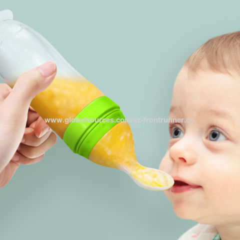 Baby Feeding Spoon Silicone Tips Head Bamboo Handle Gum Friendly