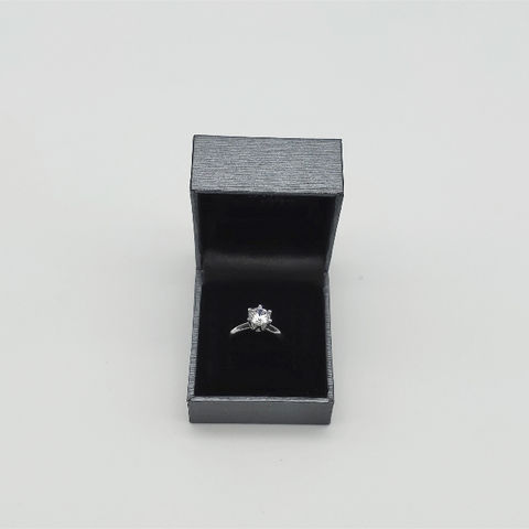 Buy Wholesale China Ring Box Luxury Dark Blue Leather Paper Plastic ...