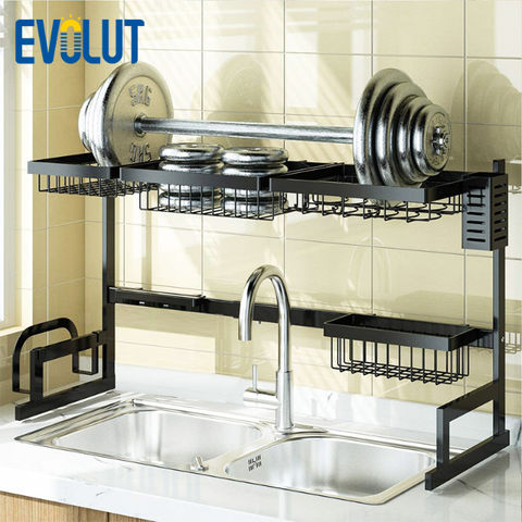Buy Wholesale China Stainless Steel Plate Bowl Dish Drainer Drying Rack  Kitchen Cabinet Organizer & Dish Rack Cabinet at USD 12.45