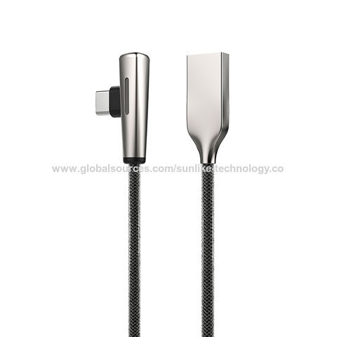 [Certificado Apple MFi] Cable de carga corto para iPhone de 7 pulgadas,  paquete de 5, cable Lightning de 90 grados, nailon trenzado, cable USB a