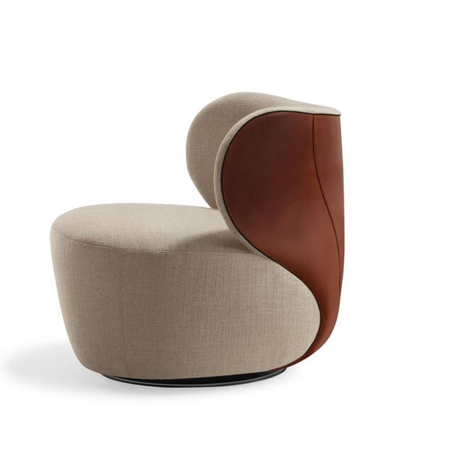Fauteuil de Salon Individuel Courbé en Tissu et Cuir pour Bureau/Salle d'Attente for sale at factory direct price