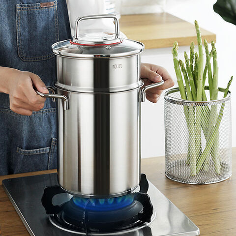 Panela a Vapor para Legumes com Cesto, Panelas para Espargos e Legumes, 3.5L; 4L - Vaporizador de Alimentos Profissional for sale at factory direct price