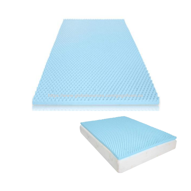 Cobertura de colchão de espuma viscoelástica, tecnologia única de célula aberta, espuma 100% viscoelástica, com infusão de gel for sale at factory direct price