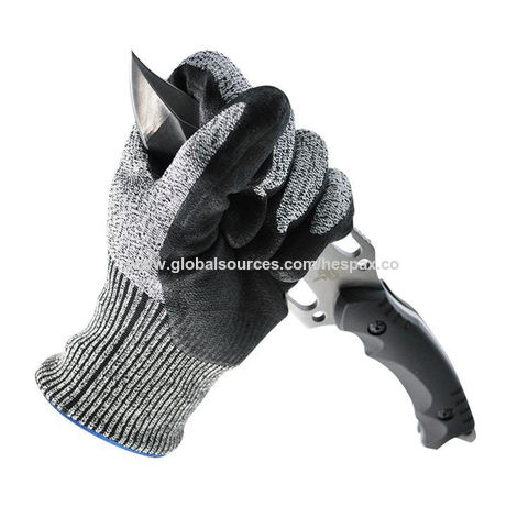 Buy China Wholesale Hespax Working Gloves High Perforance Sandy Nitrile  Palm Coated Anti Cut Abrasion Level 5 & Nitrile Gloves $1.1