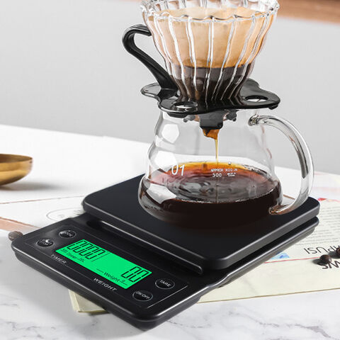 ميزان قهوة بتقطير مع مؤقت، ميزان مطبخ رقمي عالي الدقة بشاشة LCD للفنادق والمقاهي for sale at factory direct price
