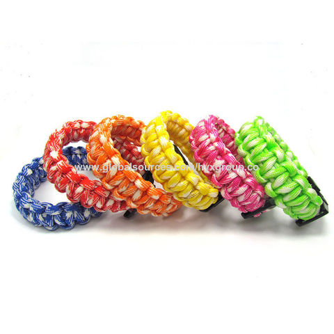 Men's New Survival Paracord Bracelet for Men Outdoor Camping Hiking Buckle Wristband Women Rope for sale at factory direct price
