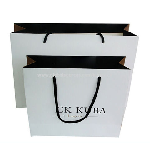 White Luxury Big Size Paper Shopping Bag for Clothes,White Luxury