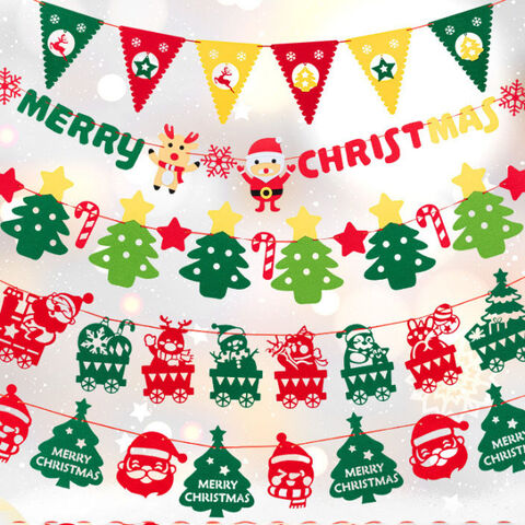 Buy Wholesale China Custom Pendant Non-woven Christmas Pull Flag ...