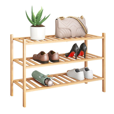 Shoe Rack with 3 Shelves, 3-Tier Shoes Organizer, Saving Storage Space -  China Shoe Racks, Shoe Shelf