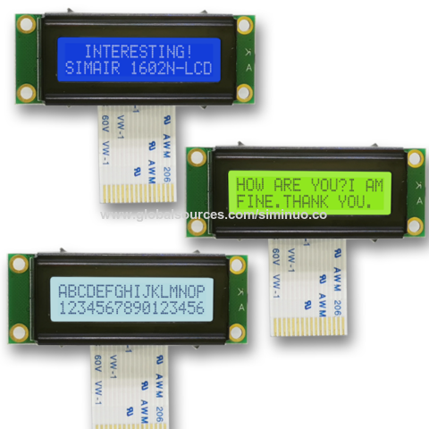 1602A 5V 16x2 LCD Display Module – Red Characters On Black Background, Dot Matrix, Unbranded