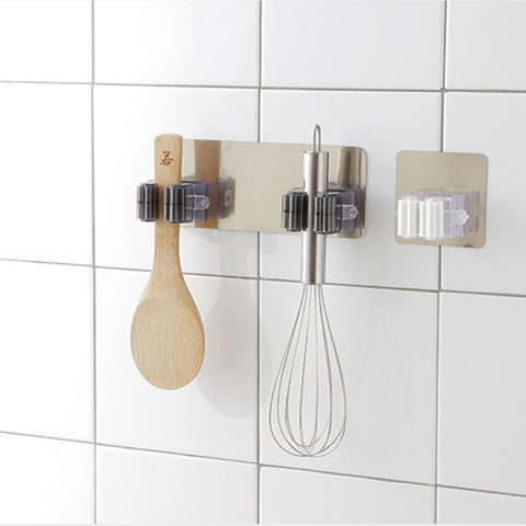 Buy Wholesale China Punch-free Mop Rack & Strong Wall Bathroom Mop ...