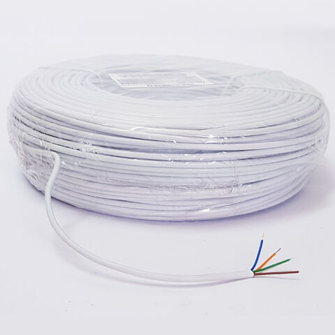 22 AWG 4-adriges Sicherheitskabel, Litze aus Kupfer oder CCA, Graues Alarmanlagenkabel for sale at factory direct price