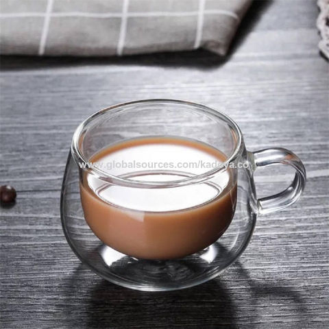 Custom Design Heat Resisting Christmas Espresso Double Wall Glass Coffee Cup  - China Glass Cup and Safe Milk Cup price