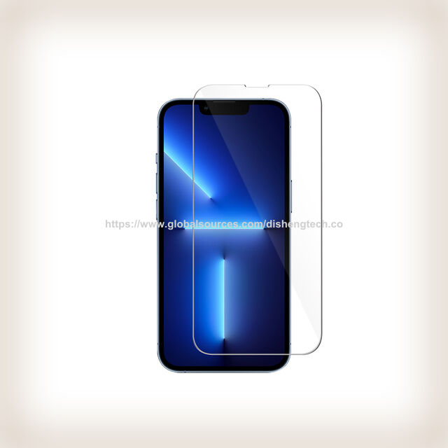 Protector de pantalla de vidrio templado ultra claro 2.5D para iPhone 13 con doble resistencia