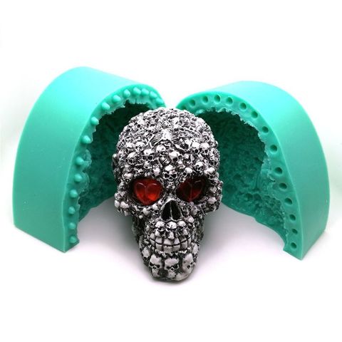 3D Skull Silicone Molds Epoxy Resin Casting Art Crafts Halloween Decor