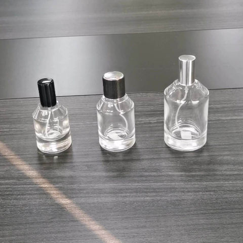 50ml Clear Glass Perfume Bottle Portable Travel Spray Bottle 100ml  Refillable Cosmetics Empty Aluminum Spray Head