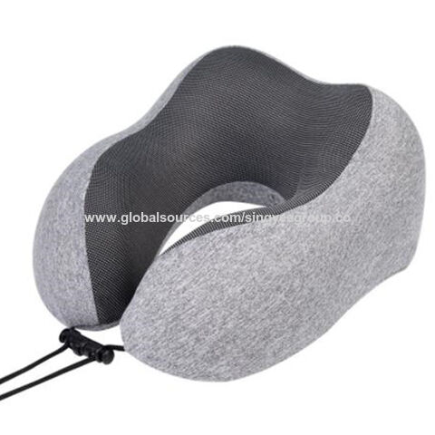 Oreiller de voyage en forme de U, oreiller cervical en mousse à mémoire de forme respirante pour avion, oreiller de sieste