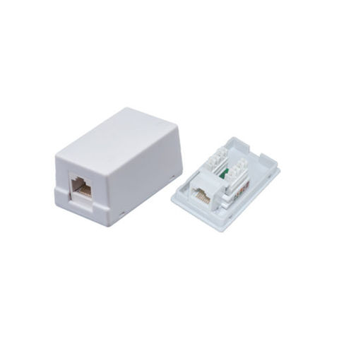 Aufputzdose 1 Port mit 1 Stk. Cat5e & 6 Buchse ohne Keystone-Buchse for sale at factory direct price