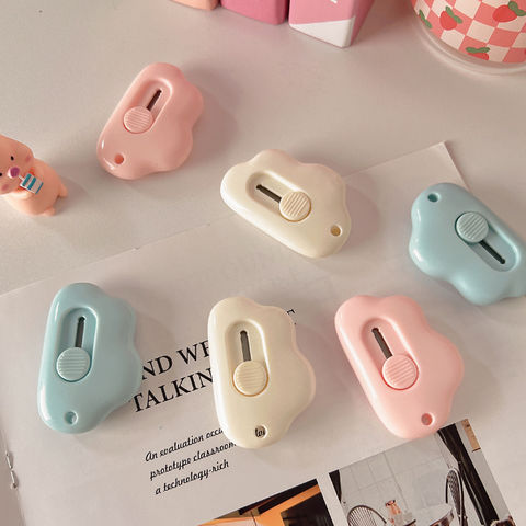 Kawaii Candy Color Clouds Mini Portable Ulity Knife Box Cutter