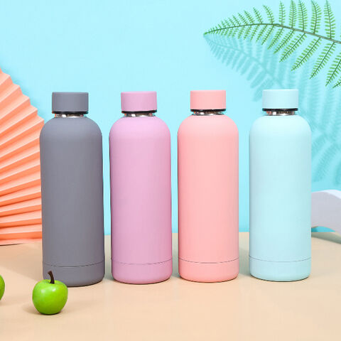 Botella de agua de acero inoxidable promocional con aislamiento al vacío de doble pared, 500 ml, para deportes