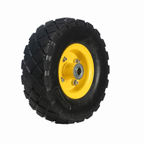 Buy Wholesale China 10 Inch,4.10/3.50-4 Flat Free, Pu Foam Solid Wheel &  Wheel at USD 2.5