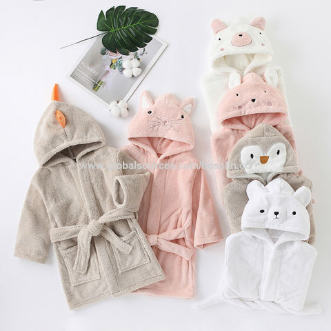 Buy Wholesale China Baby Robes Flannel Bathrobe Bath Pajamas Baby ...