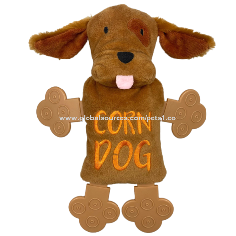 2 Piece Anti-anxiety Teddy Bear Toy for Dogs Plush Squeaky 