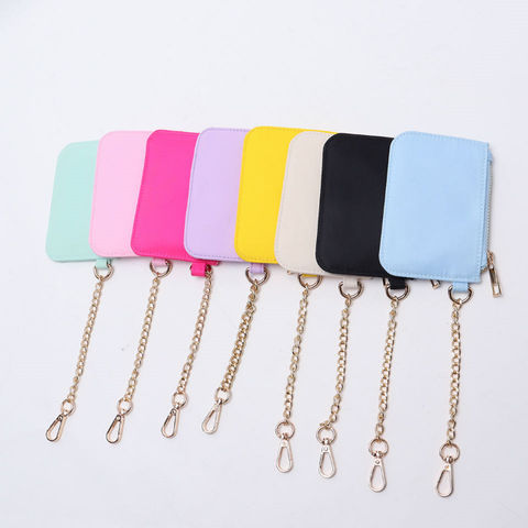 Buy Premium coin purse small coin bag mini wallet change purse pouch with  zipper key ring triple keychain card holder strong PU leather bulk for  women men use as gift expuisite present