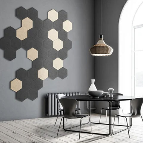 Panneaux acoustiques hexagonaux auto-adhésifs, 12 pièces murales