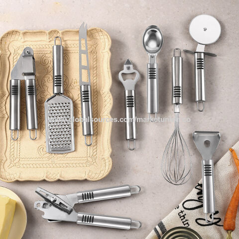 Juego de utensilios de cocina de silicona con mango de madera, 11 piezas de  utensilios de cocina, regalos con cubo de almacenamiento, herramientas de