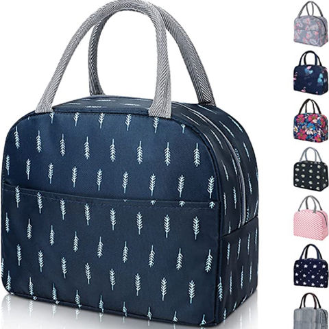 Wholesale Portable Reusable Oxford Tote Insulated Women Lunch Bags