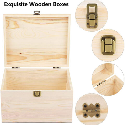 Geschenkboxen aus Holz - Große Erinnerungsbox für Andenken Dekorative Boxen mit Deckel