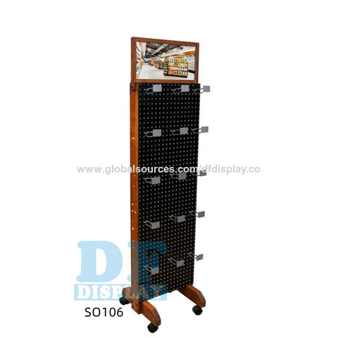Four Sides Free Standing Floor Sock Spinning Display with Four Wheels -  China Socks Display Rack and Socks Display Stand price