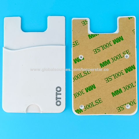Handy-Kartenhalter mit individuellem Logo, selbstklebend, Silikon, ID-Kreditkarten-Etui, Handytasche