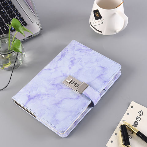 Buy Wholesale China Diaries,waterproof Leather Marble Diary With Lock ...