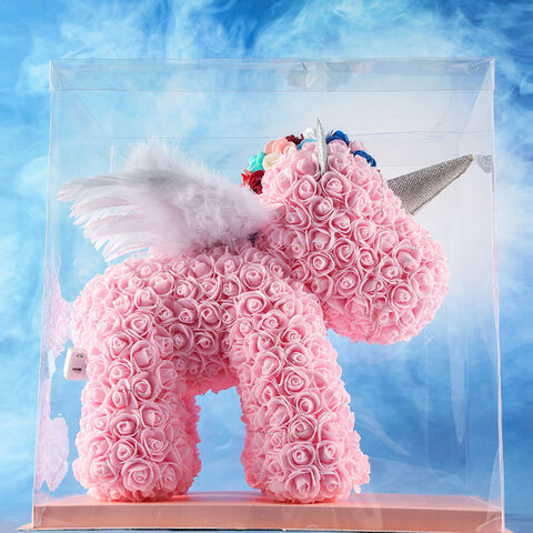 Einhorn Engelsflügel Geburtstags- Valentinstagsgeschenk Ornament Rosenbär