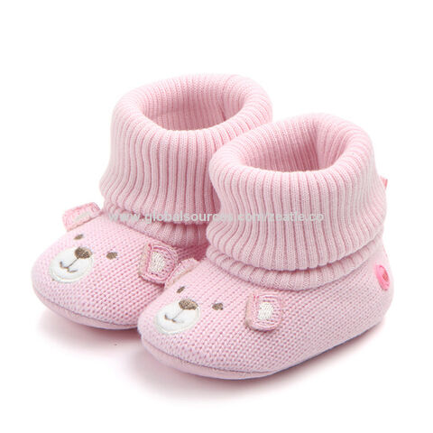جوارب صوفية محاكة للفتيات الرضع، شباشب للأطفال الصغار for sale at factory direct price