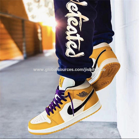 Buy Wholesale China Nikee Air Jordan 1 Mid Lakers Aj1 Basketball Shoes  Wholesale Branded Shoe Replica Of Men Sports Shoe & Nike' Shoes at USD 85 |  Global Sources