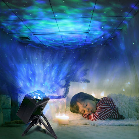 Luces De Proyector Estrellas Lampara LED Mesa Noche Para Habitacion Niñas  Niños