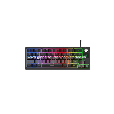 Teclado de Membrana 60% com Botão Rotativo para Gaming e Escritório for sale at factory direct price