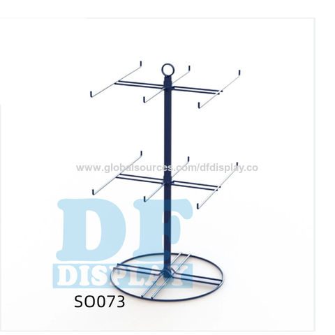 Buy Wholesale China Rotating Display Stand 2 Tier Metal Spinning Counter  Top Wire Display Rack Multi-functional Retail & Metal Display Rack at USD  23