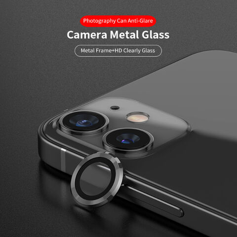 2 PC cámara trasera anillo protector de metal para Iphone 12 Mini