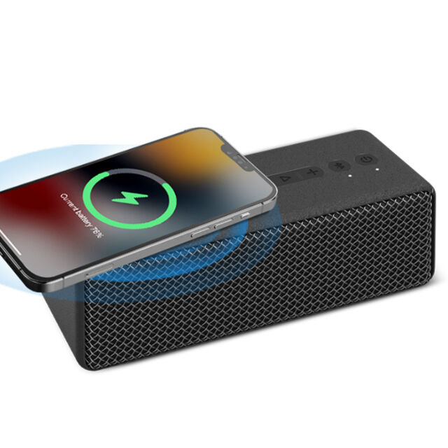 Altavoz Bluetooth Portátil OZZIE D20 20W con Cargador Inalámbrico Integrado para Uso Móvil