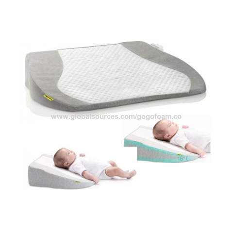 Baby Anti-roll over Wedge Pillow Side Sleeping Memory Foam *best