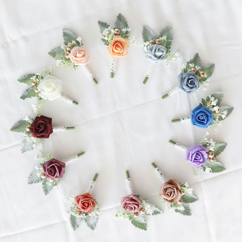 Blumen-Anstecknadel, modische Bräutigam-Hochzeitsanzug-Dekoration, künstliche Blumen-Korsage-Anstecknadel